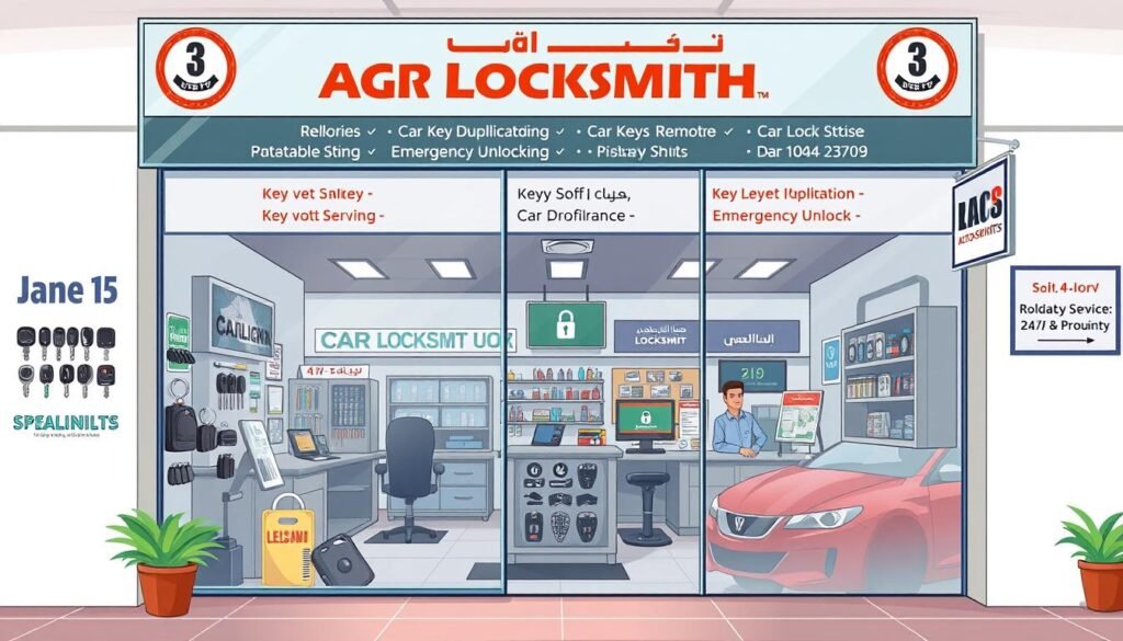 خدمات محل مفاتيح السيارات في العين